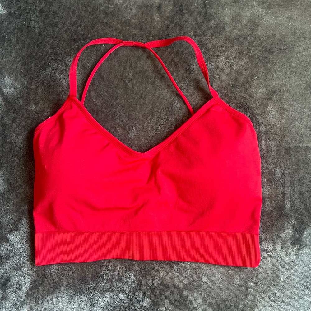 NVGTN Vibrant Red Strappy Bralette